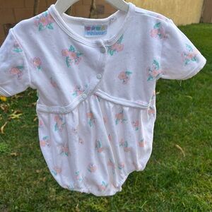 Vintage Miniwear 24 mos Floral Baby Onesie